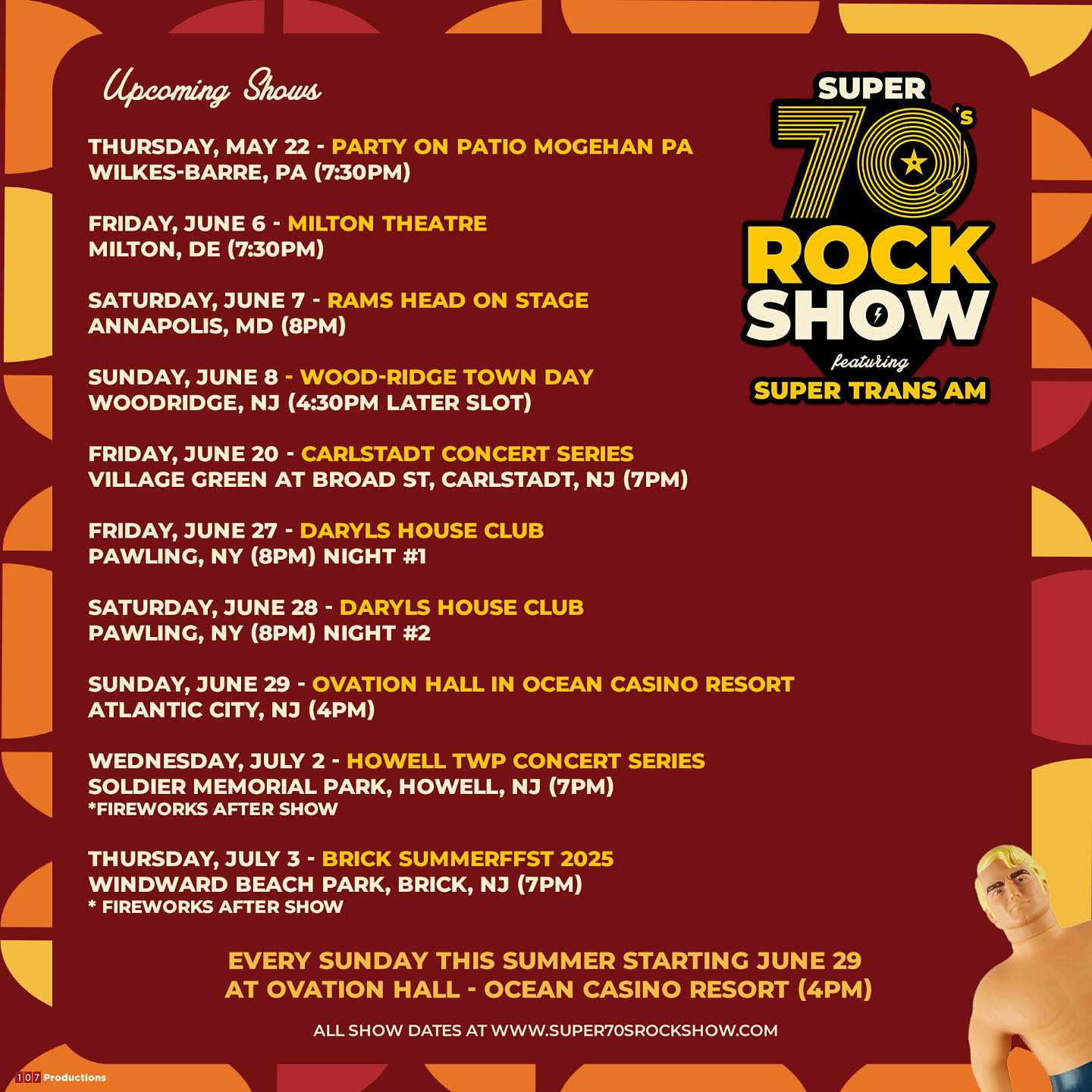 Super 70's Rock Show Tour Poster 2026